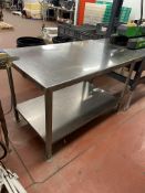 Two Tier Stainless Steel Bench, approx. 1.27m x 780mm Please read the following important