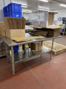 Two Tier Stainless Steel Bench, approx. 1.5m x 900mm Please read the following important