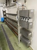 Four Row Galvanised Steel Framed Pneumatic Cheese Press, 3.4m longPlease read the following