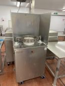 Mobile Stainless Steel Circular Wire Cheese Cutter, approx. 400mm dia. on cutterPlease read the