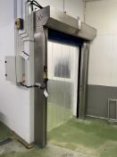 Stainless Steel Framed High Speed Curtain Door, for aperture approx. 1.4m x 2.13m highPlease read