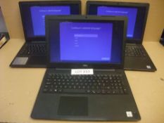 Three Dell Vostro 3590 Laptops - i5-10210U, 8Gb RAM, 256Gb M2 drive, Windows 10 Pro (PSU & power