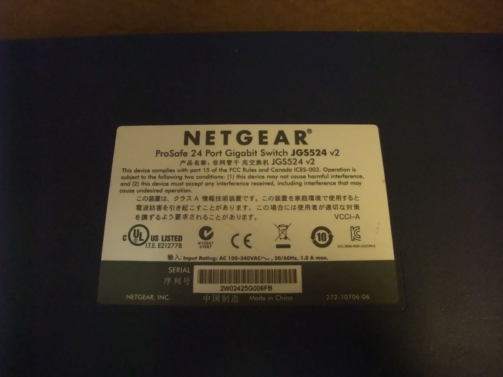Netgear JGS524 - 24-port gigabit Network Switch, Auto uplink, Fast, auto-switching and auto- - Image 3 of 3