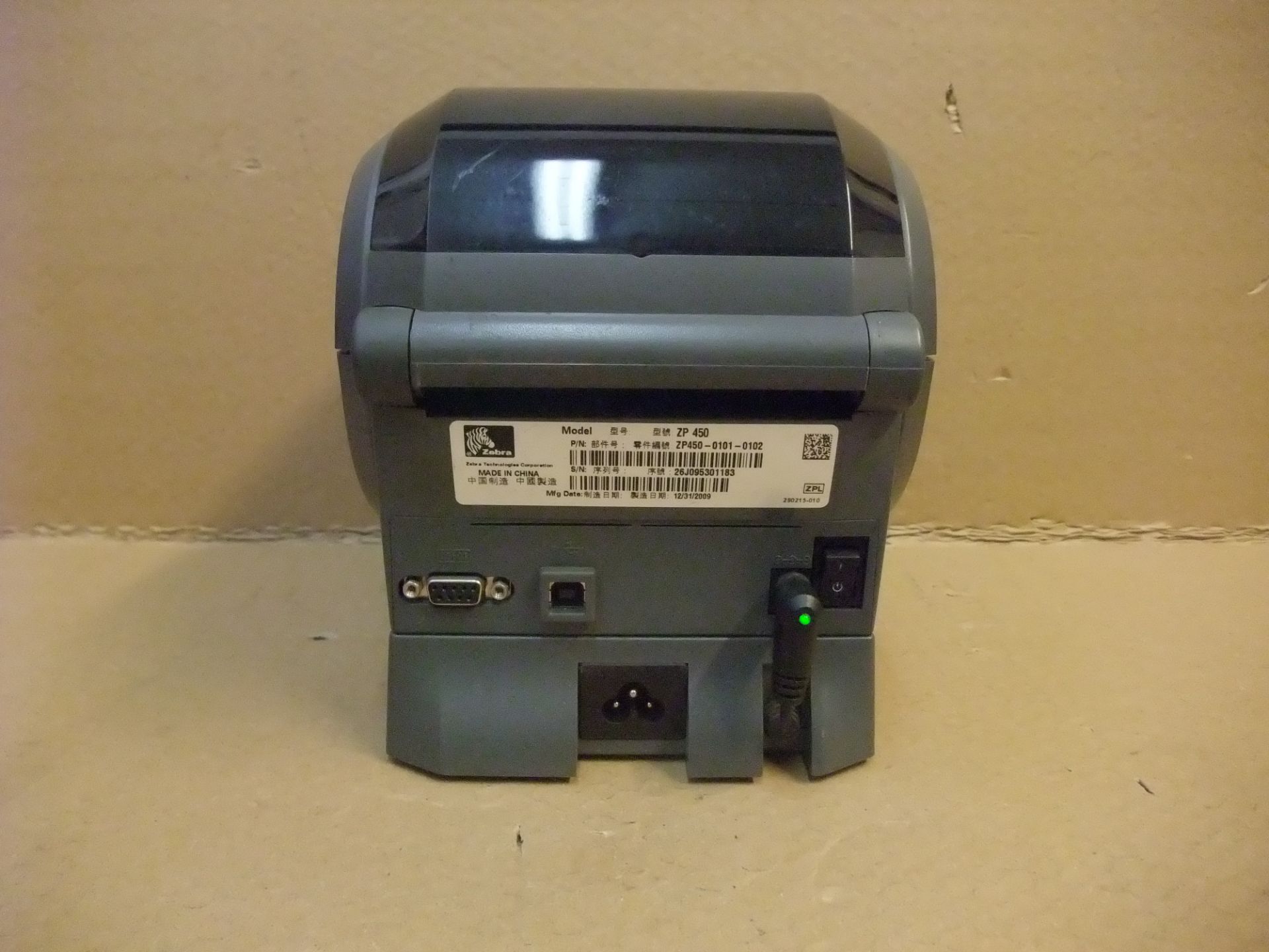 Zebra ZP 450 UPS Label Printer - USB, serial & parallel portsPlease read the following important - Image 2 of 4