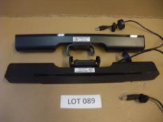 Two Dell AC511 USB Sound Bars with clips for Dell monitor stands - Output Power 2 x 1.25W @ ?10%