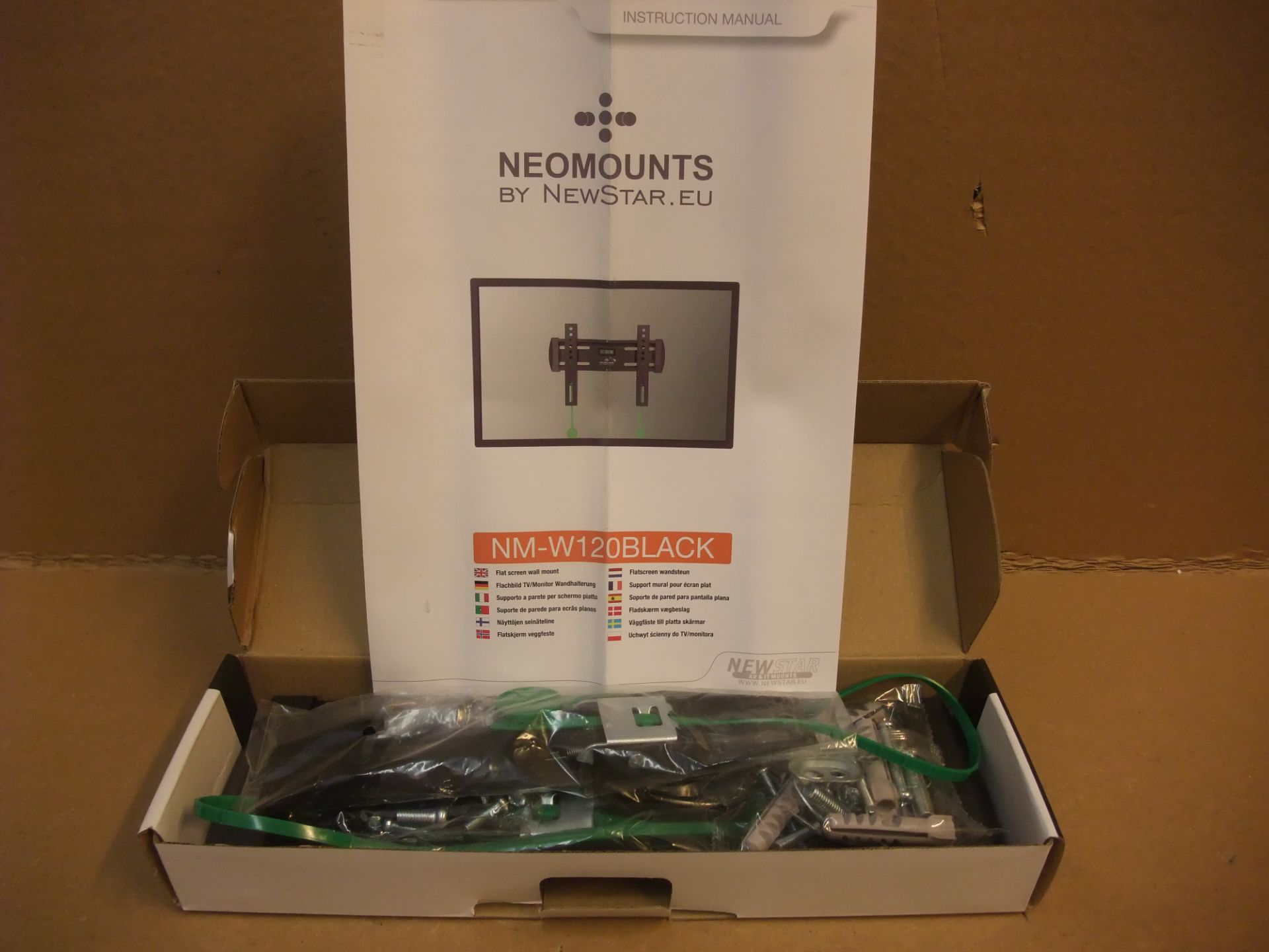 Five Neomounts by Newstar NM-W120BLACK Flat Screen Wall Mounts for 10" - 40" screenPlease read the - Image 2 of 3