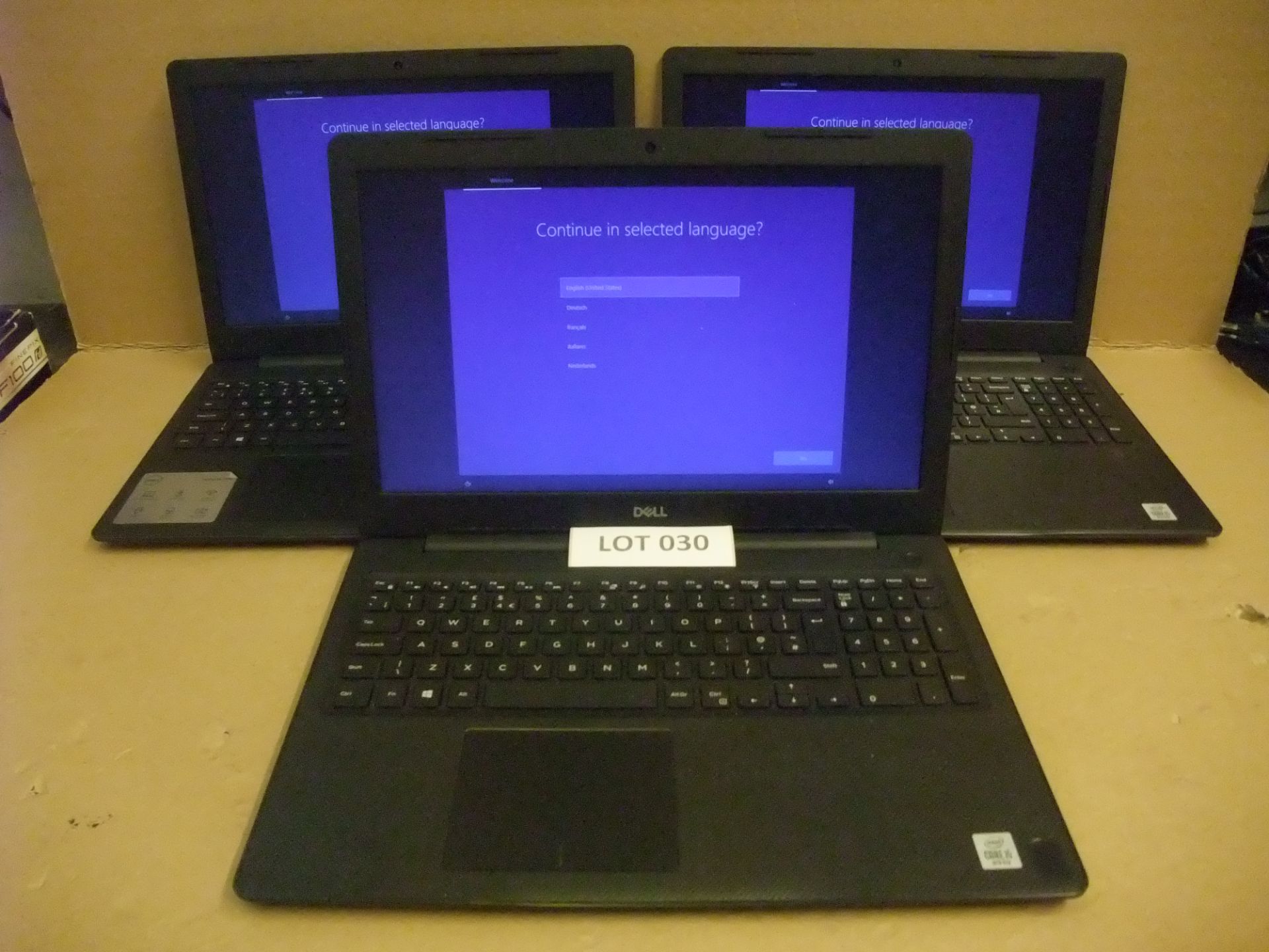 Three Dell Vostro 3590 Laptops - i5-10210U, 8Gb RAM, 256Gb M2 drive, Windows 10 Pro (PSU & power