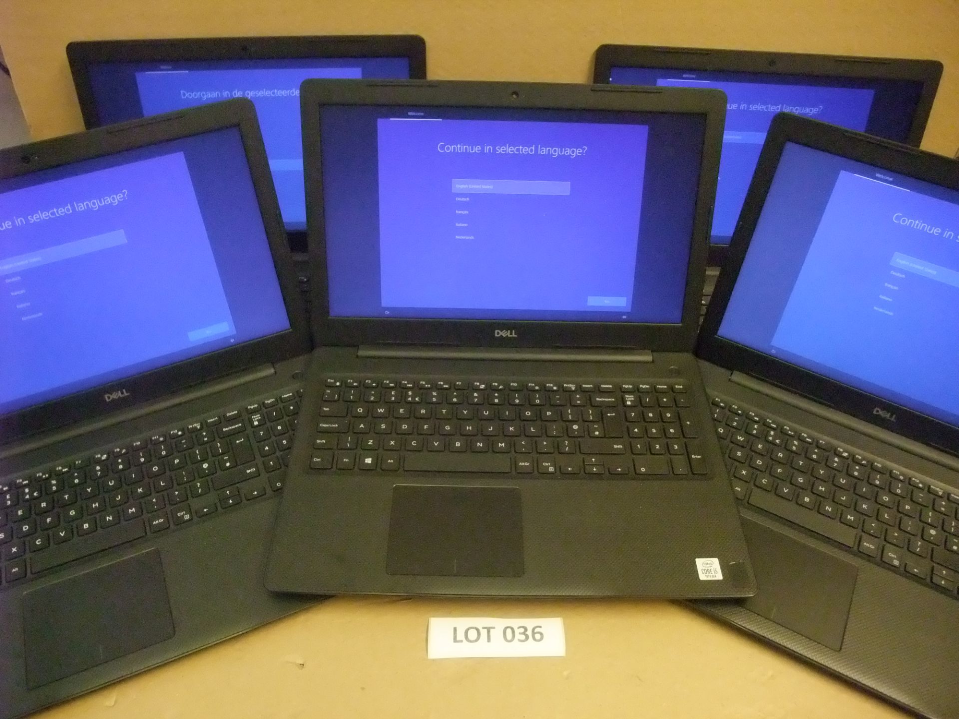 Five Dell Vostro 3590 Laptops - i5-10210U, 8Gb RAM, 256Gb M2 drive, Windows 10 Pro (PSU & power