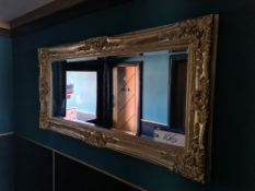 Gilt Framed Mirror, Approx. 0.9m x 1.8m