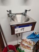 Basix Stainless Steel Hand Sink (Water and Waste Pipes Need Disconnecting and Capping)