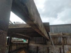 Four Pitch Pine Beams, approx. 24ft long x 12in. x 5.5in (vendors comments - just removed from an