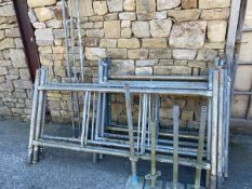 Galvanised Scaffolding Tower, with six x 4ft sections, four x 6ft sections, four adjustable feet and