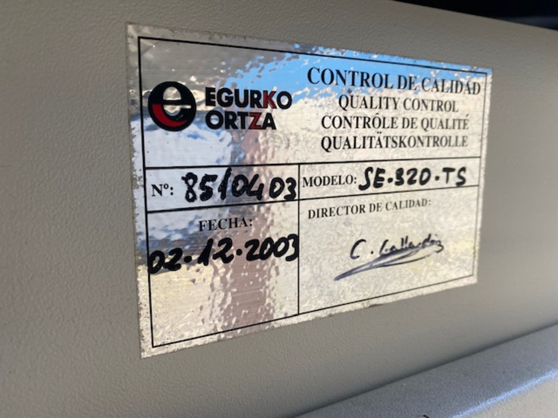 Egurko Ortza SE320 TS Panel Saw (vendors comments - good condition), lot location - Backridge - Image 12 of 13