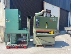 SCM Sandya5 TWIN BELT SANDER, year of manufacture 1997, 900mm wide, with Mardon routermaster dust