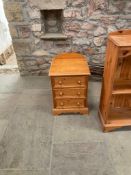 Pine Bedside Drawers, approx. 18in. wide x 24in. high x 18in. deep (vendors comments - good