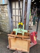 Orteguil Mitre Chop Machine, on a wooden frame (vendors comments - good condition), lot location -