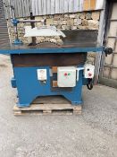 Wadkin SR Bid Rip Saw, with dc braking, 12 1/2 hp motor (vendors comments - bed raises up and down