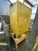 Steel Tote Bin, approx. 840mm x 840mm x 1.84m high