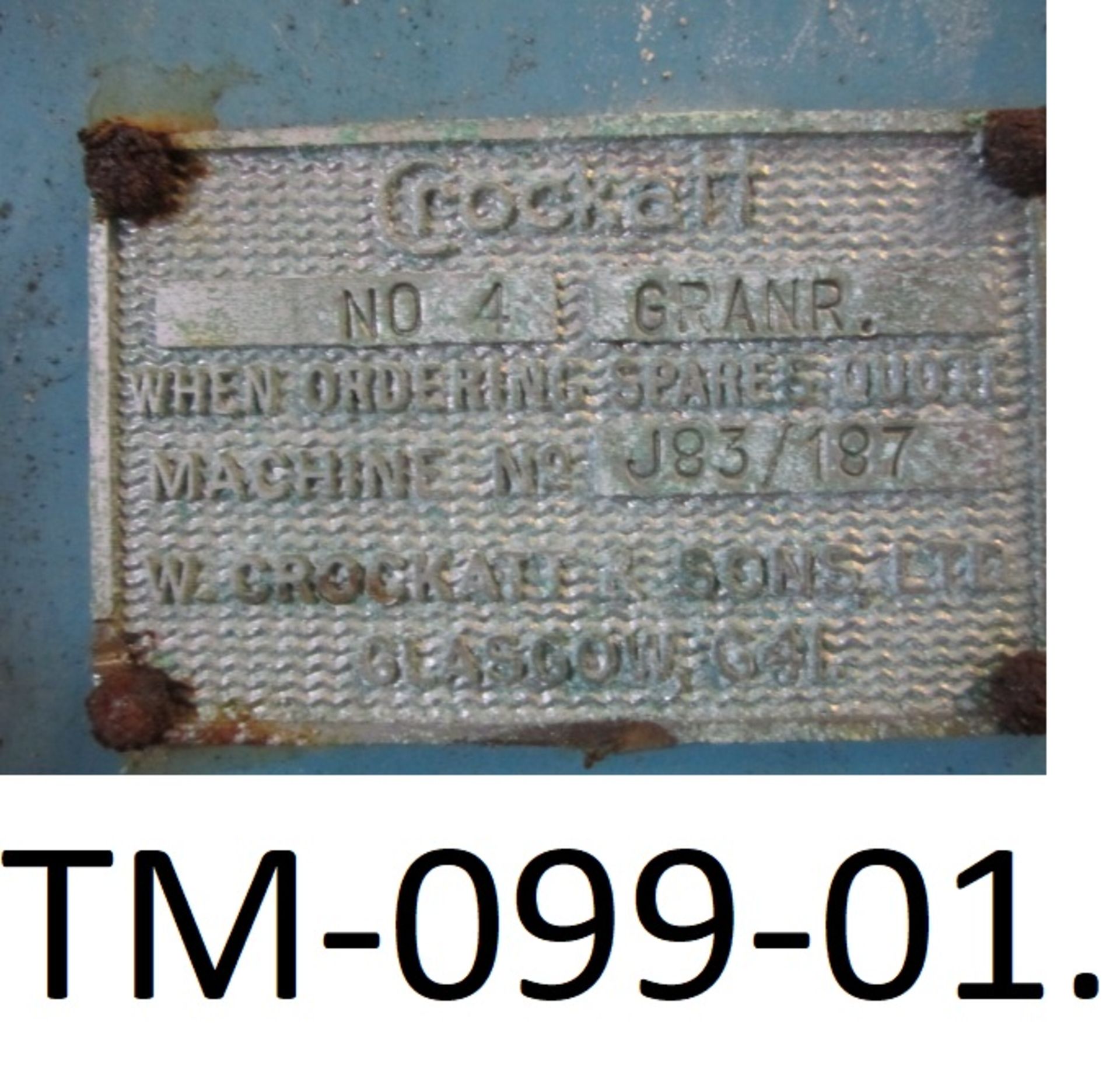 Jackson Crockett No 4 Granulator (for spares), fre - Image 2 of 3