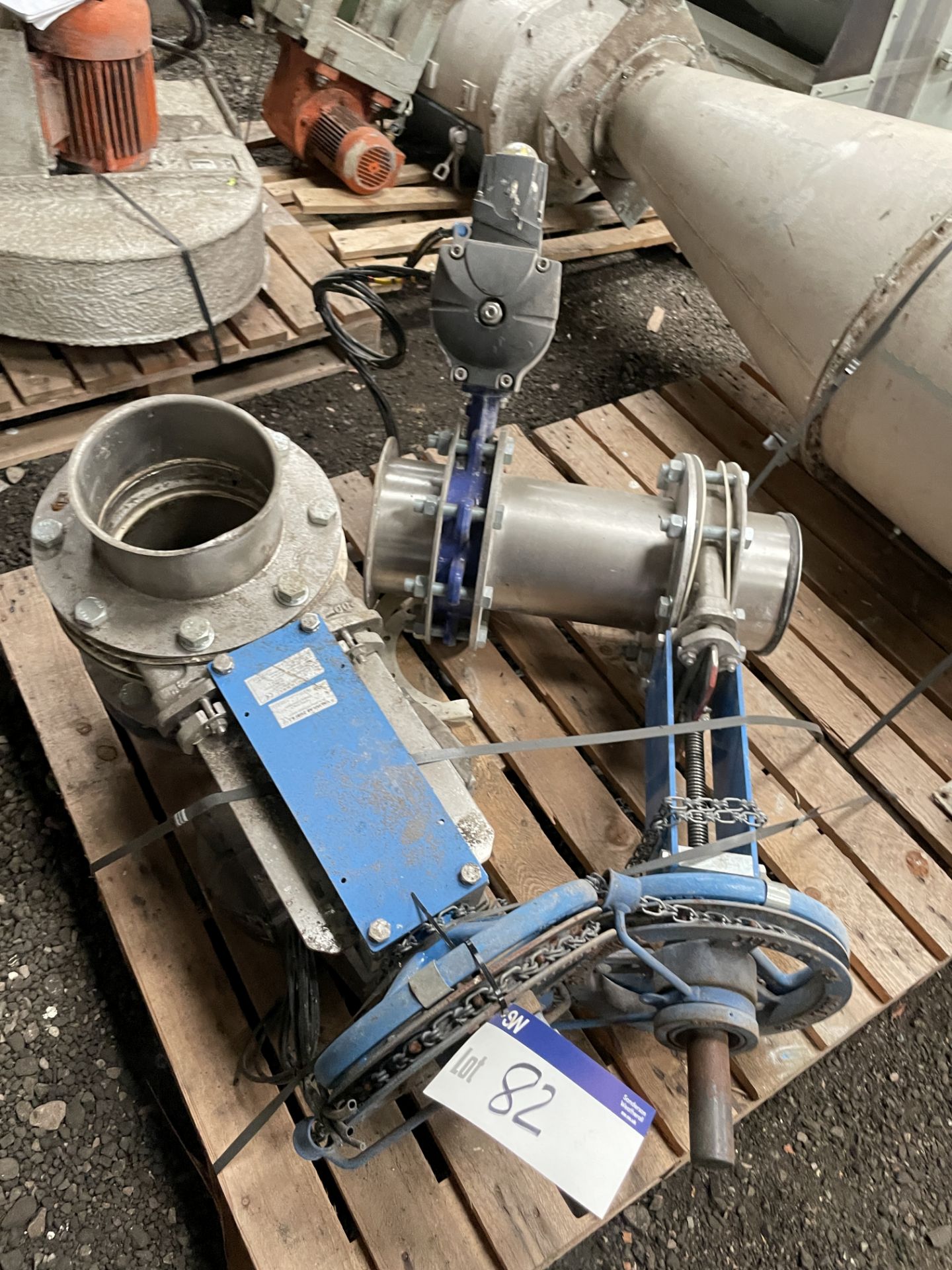 Two Stainless Steel 200mm dia. Valves Lot located
