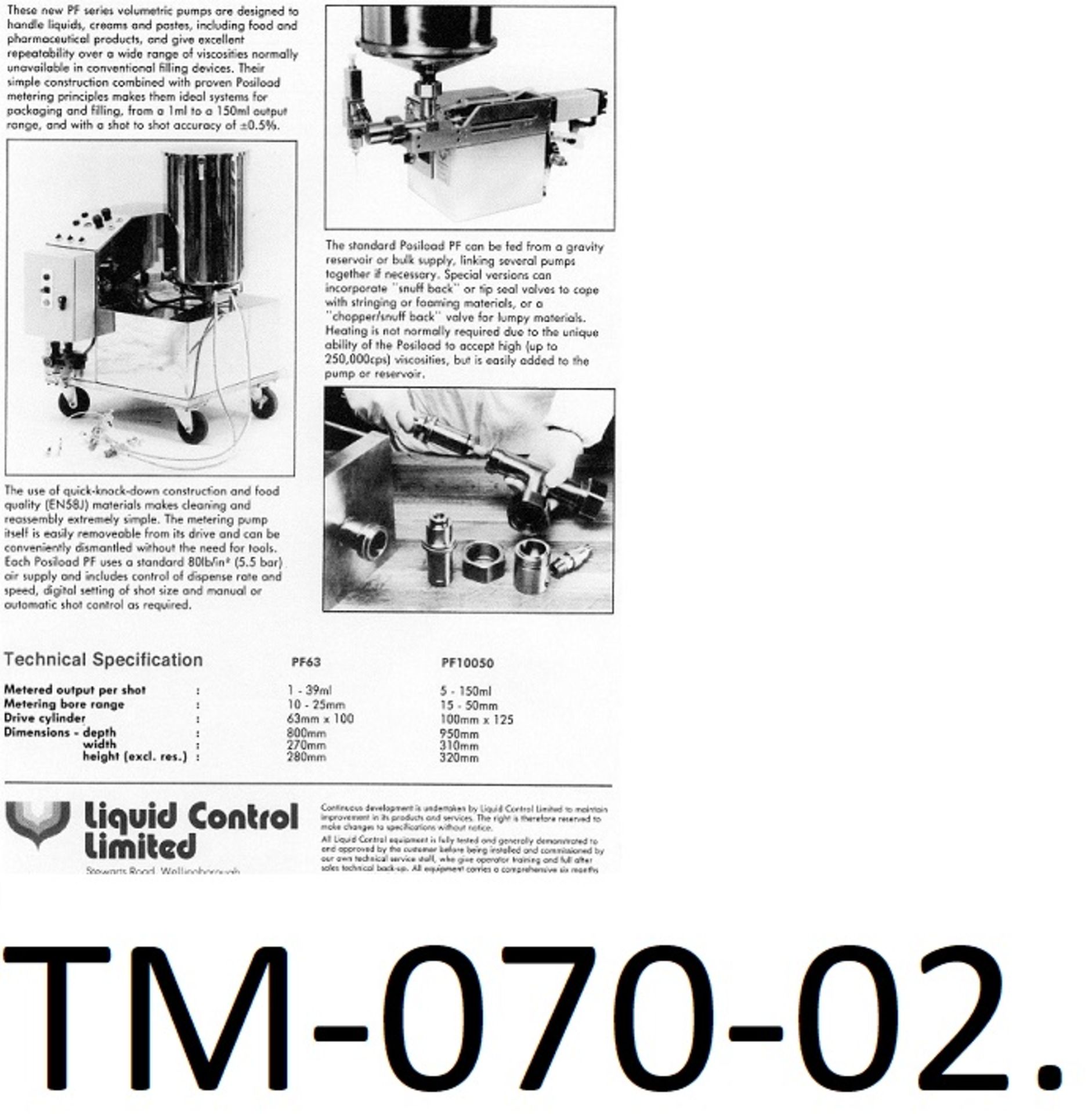 Liquid Control Pneumatic Single Nozzle Dispenser, - Image 3 of 4