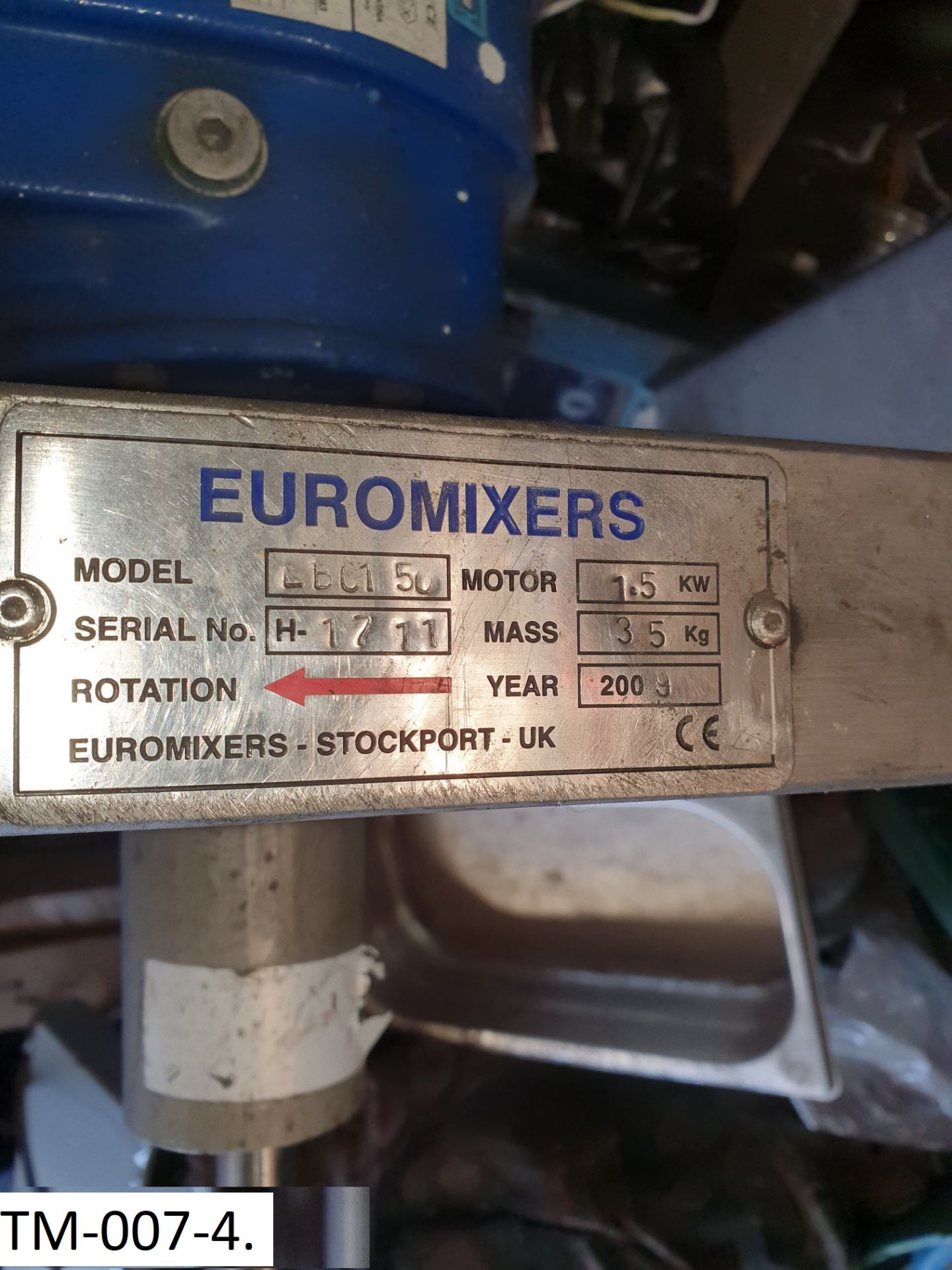 Euromixers Ltd Stainless Steel IBC Mixer (which is - Image 5 of 5