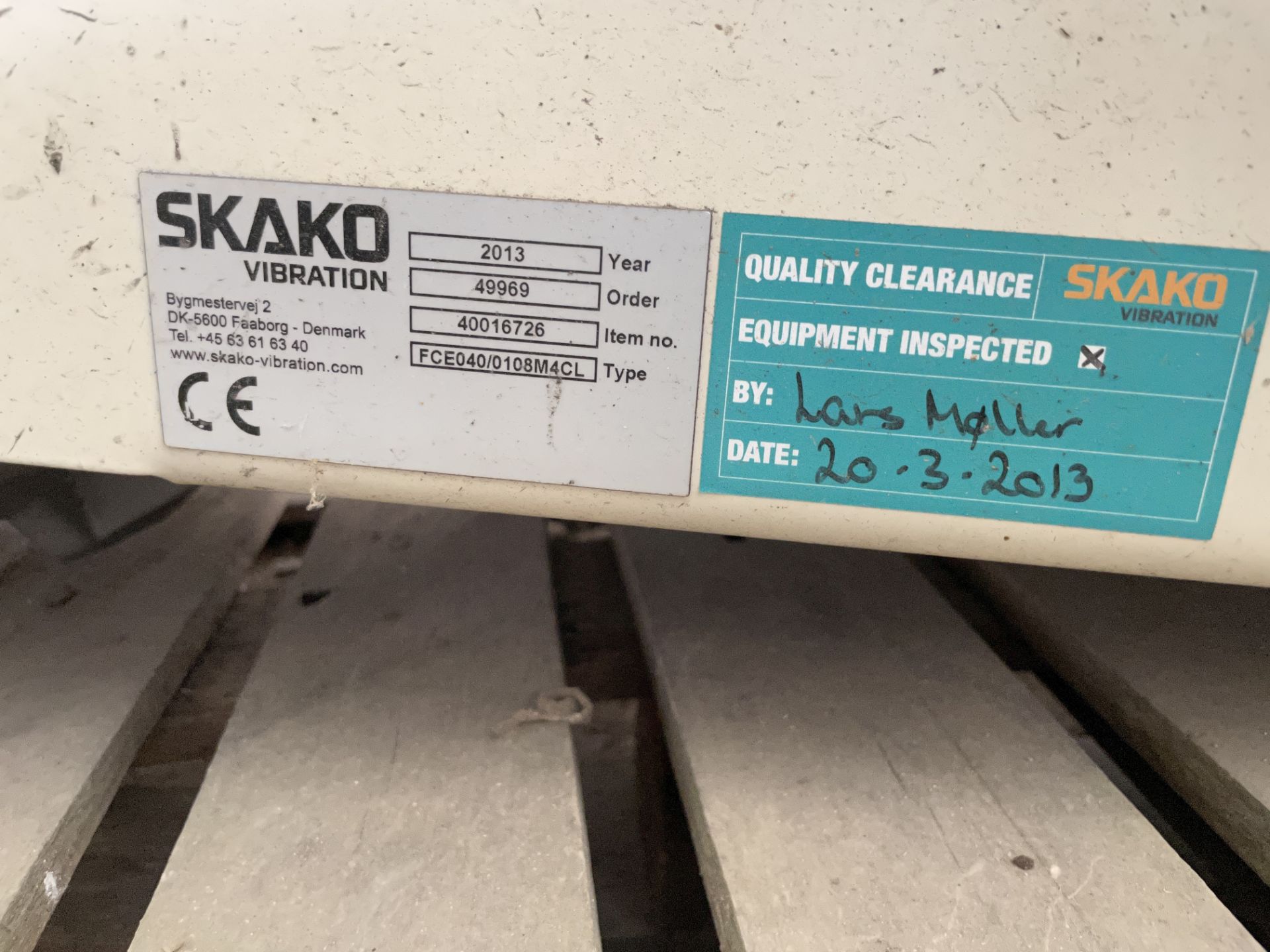 Skako FCE040/0105M4CL VIBRATORY FEEDER, serial no. - Image 4 of 5