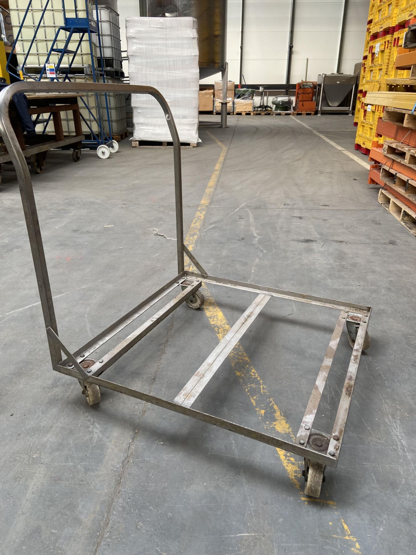Large Metal Trolley - works fine, approx. 90cm x 9 - Image 2 of 2