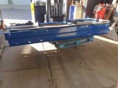 New & Unused Powered Roller Conveyor, two sections