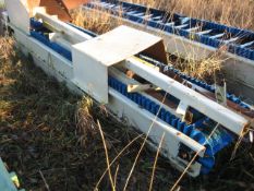 Wavy Wall Belt Conveyor, with blue belt, approx. 5