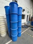 15 Heavy Duty Large Mixing Tubs, with lids, loadin