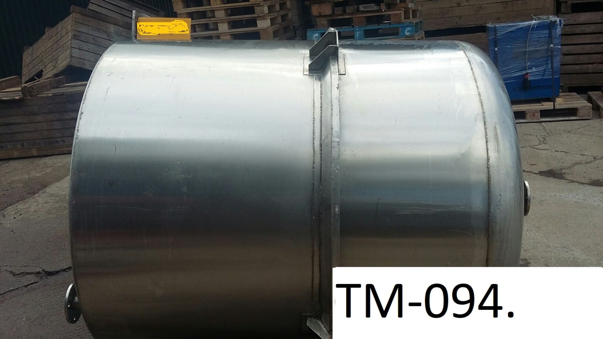 Stainless Steel 2000L Single Skin Vessel, with sid - Image 3 of 3