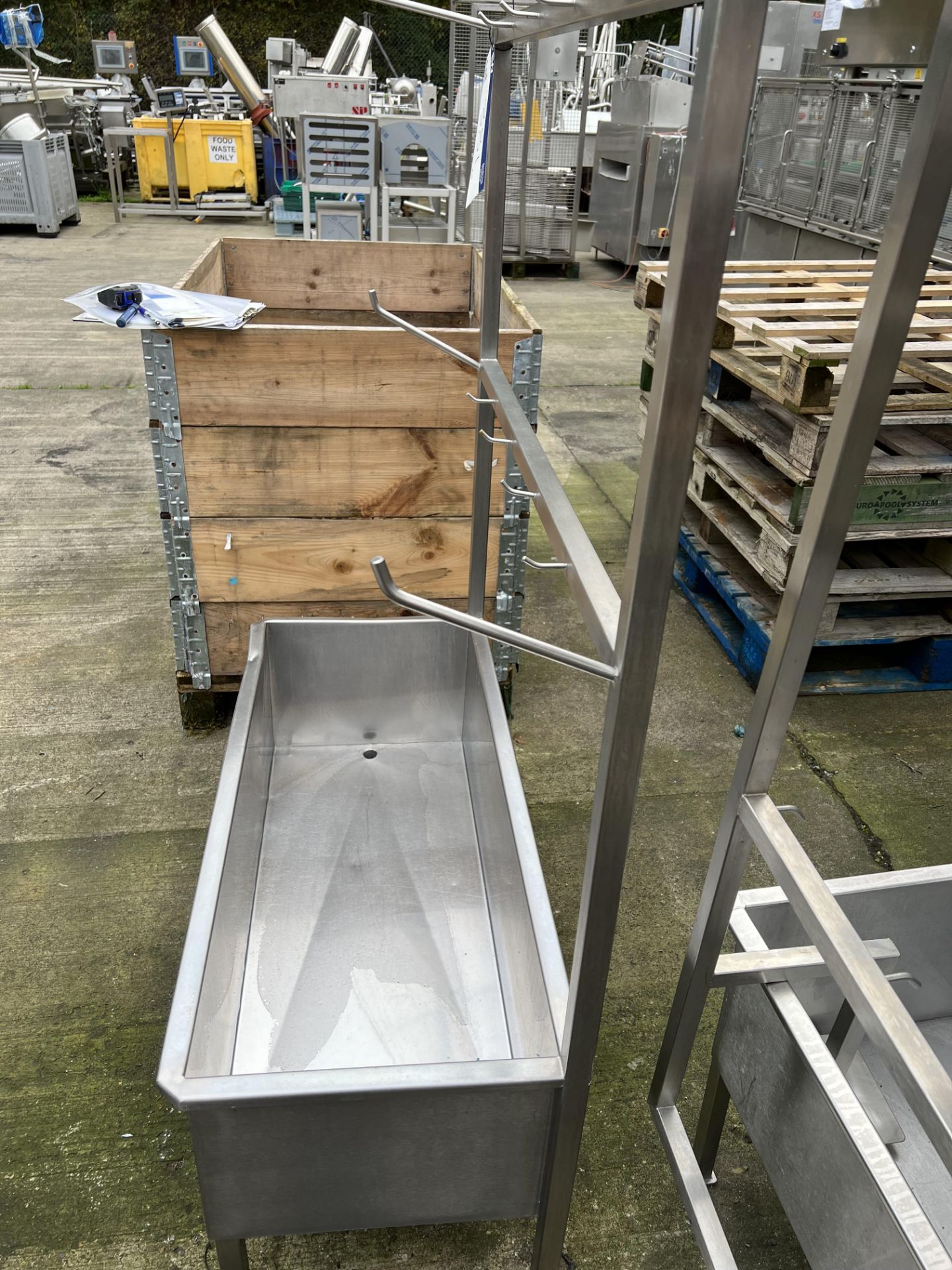 Stand, with hooks and trough underneath, approx. 1 - Image 2 of 3