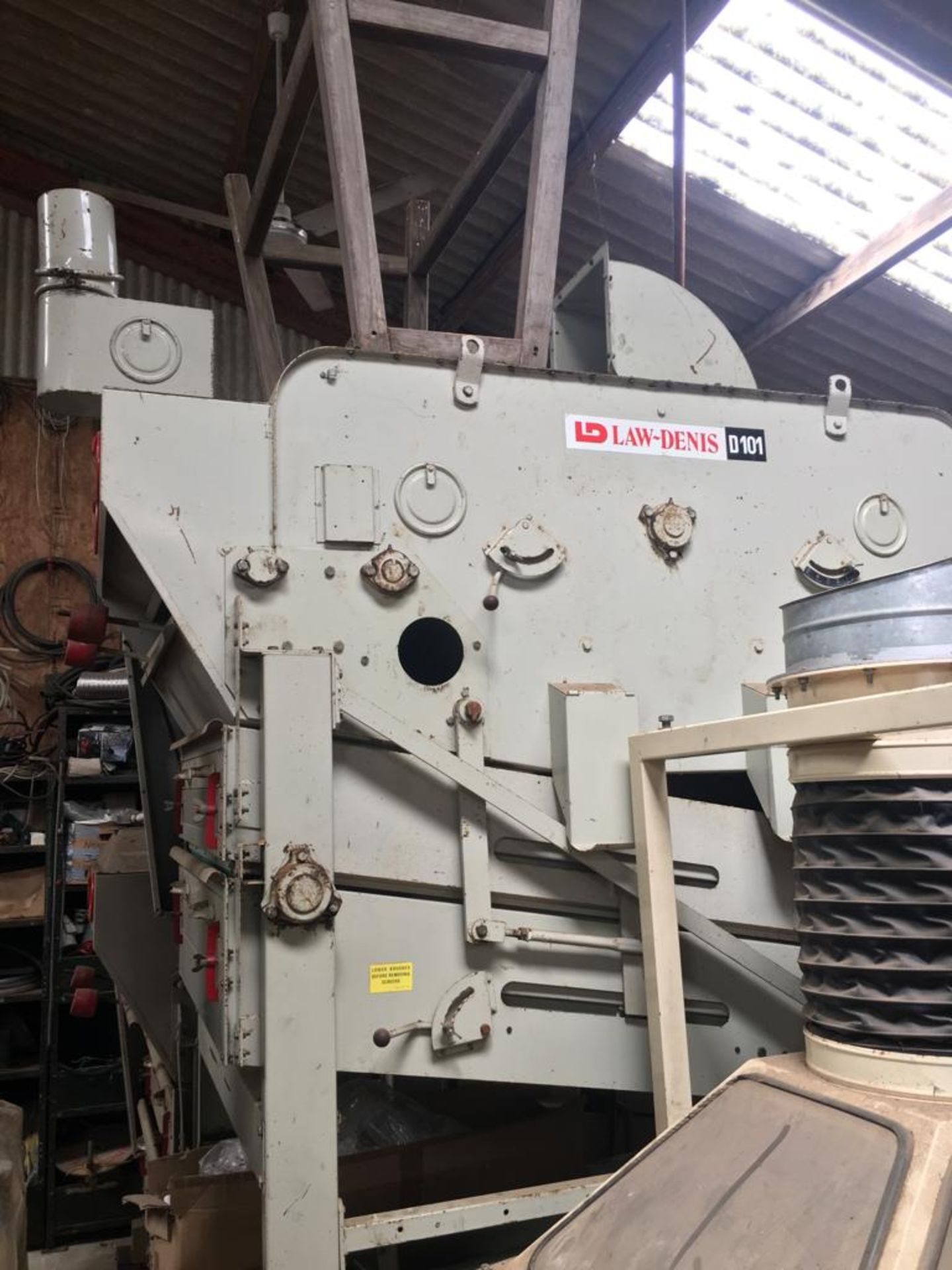 Law Denis D101 Grain Cleaner, on support stand, wi