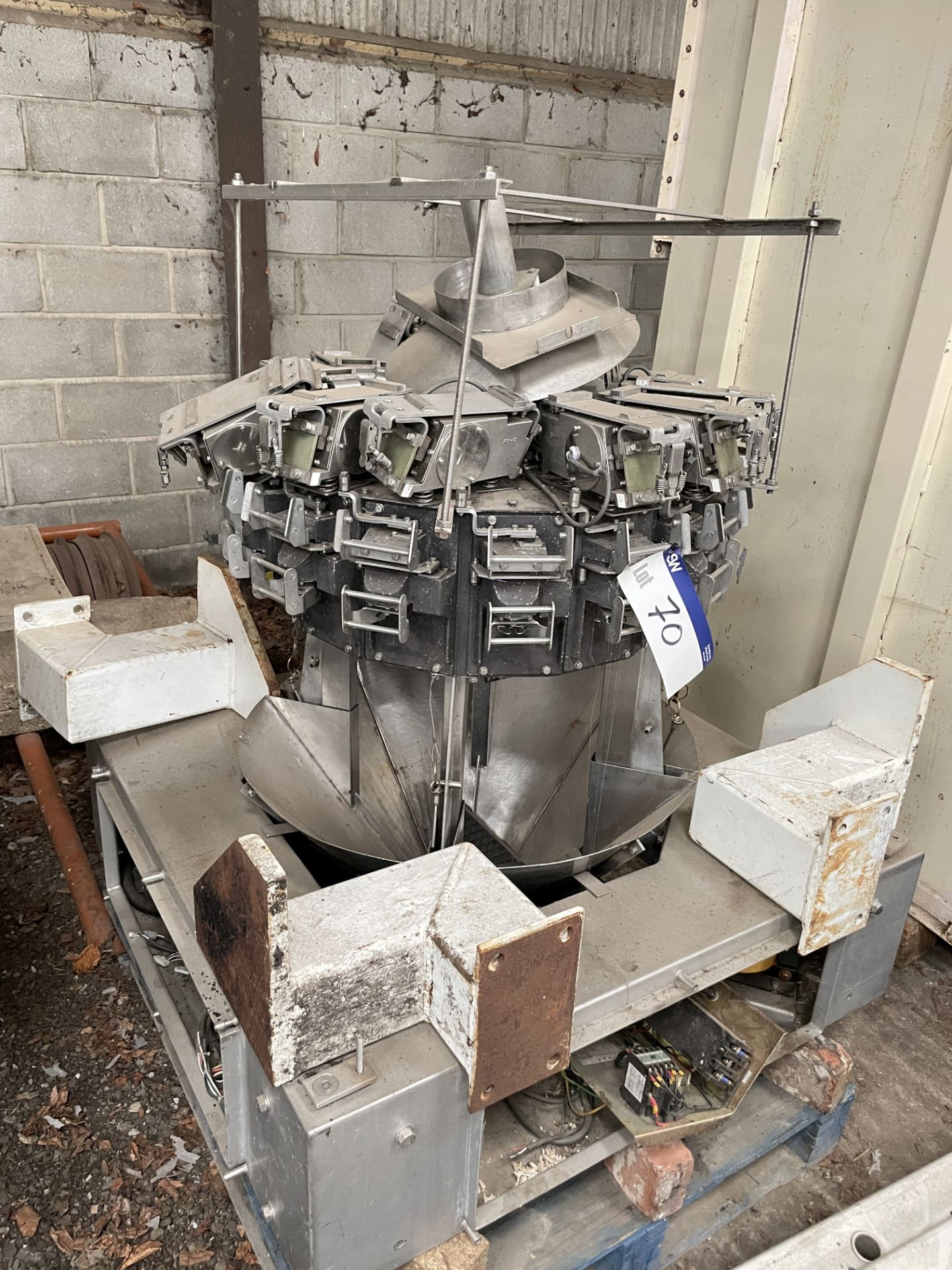 Stainless Steel 14 Head Weigher, understood to be