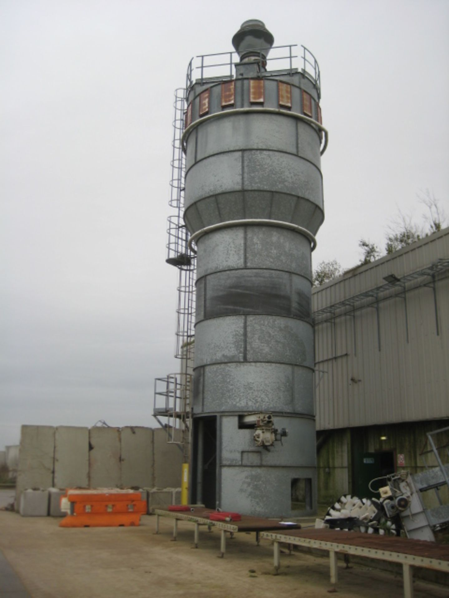 Galvanised Dust Storage Silo, constructed from smo