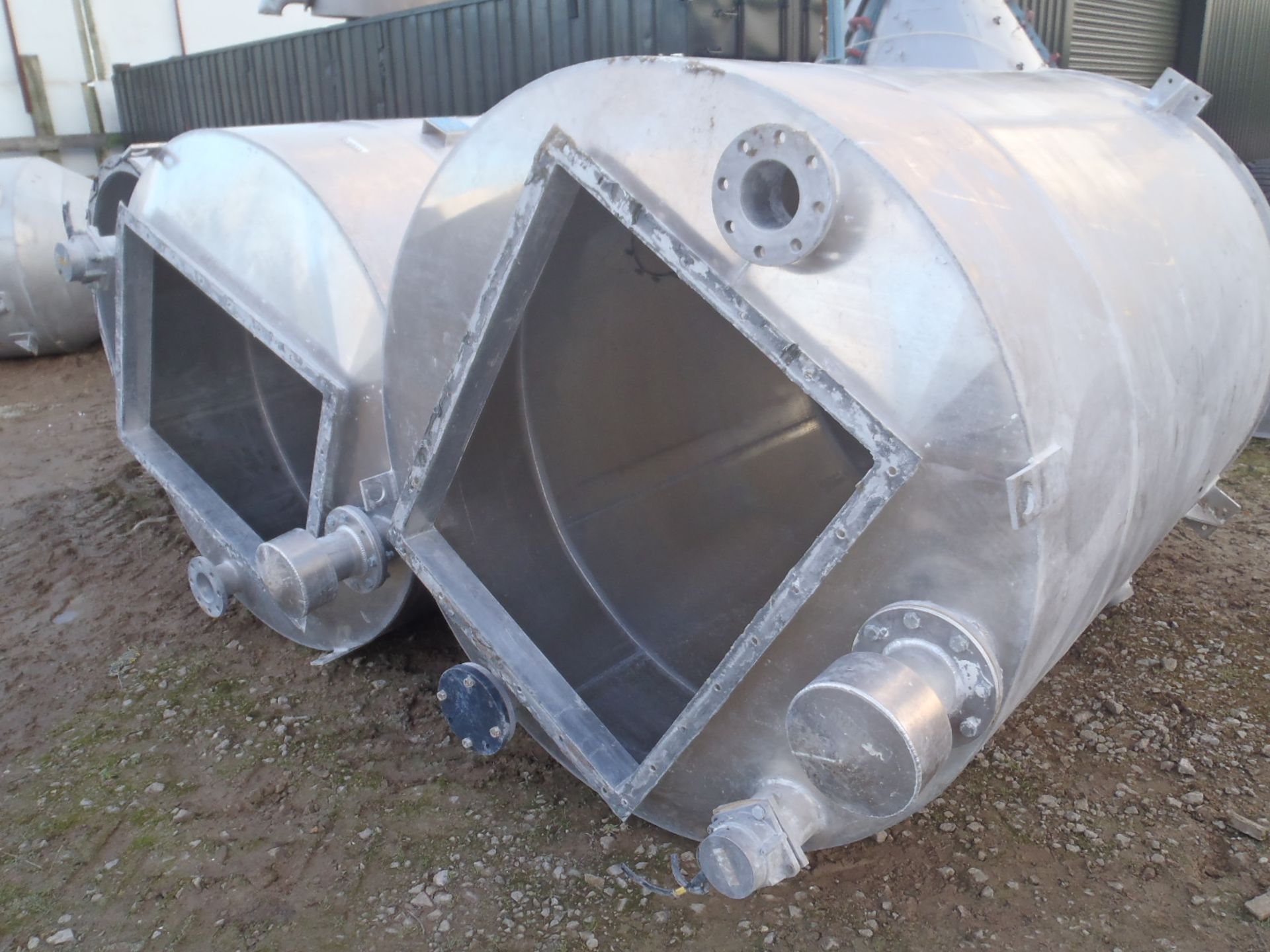 Aluminium Hopper, with air pad cone, approx. 1.7m - Image 3 of 4