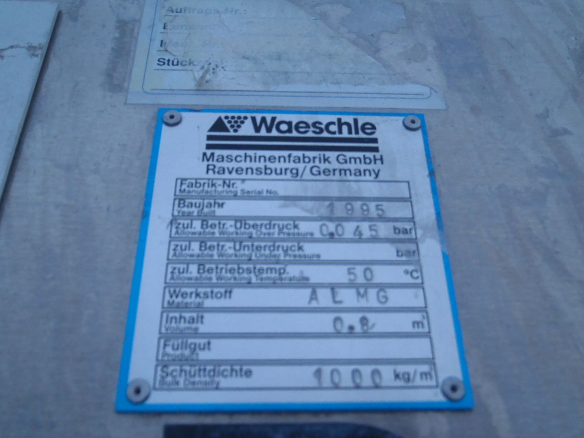 Waeschle Aluminium Non Aspirated Bag Tipping Unit, - Bild 8 aus 9