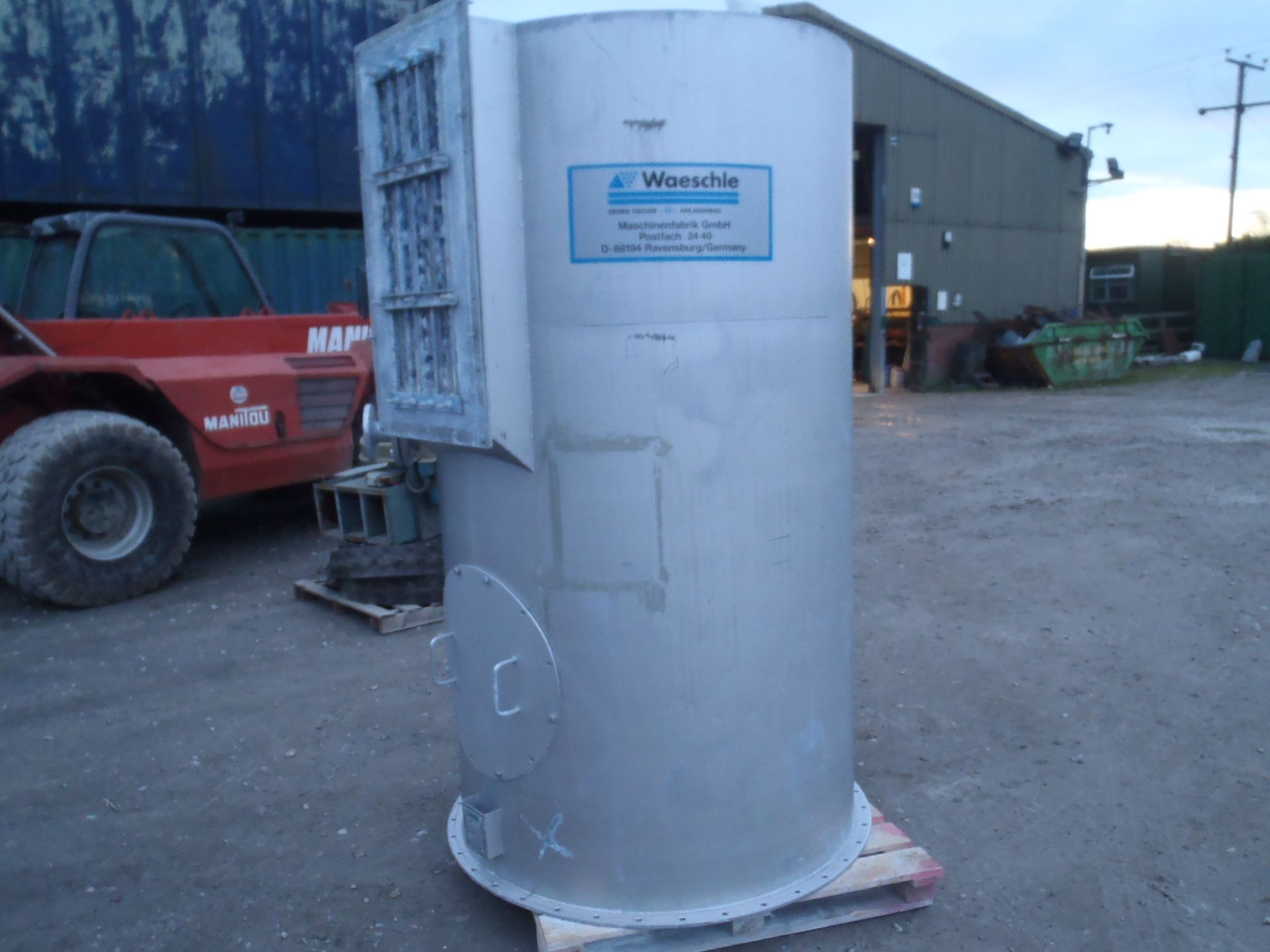 Waeschle Aluminium Circular Hopper, with dust filt - Image 2 of 3