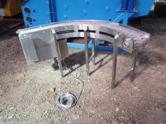 Stainless Steel Corner Conveyor, approx. 200mm wid