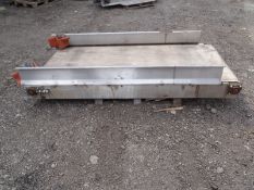 Stainless Steel Belt Conveyor, approx. 1060mm wide