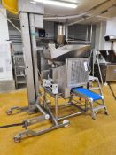 STAINLESS STEEL PASTY DEPOSITOR, with access step and Carnitech Loader, 300kg SWLPlease read the
