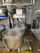 Diosna WV240A STAINLESS STEEL BOWL MIXER, serial no. 974-001, with two mixing bowls and control