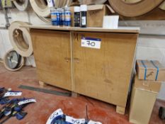 Wooden Double Door Cabinet, approx. 1.4m x 0.6m x 0.9mPlease read the following important