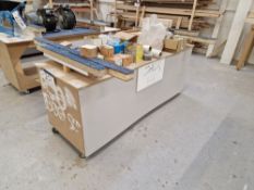 Mobile Wooden Worktop, approx. 2.1m x 0.8m x 0.7mPlease read the following important notes:- ***