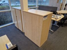 Two Light Oak Veneered Double Door CabinetsPlease read the following important notes:- ***Overseas