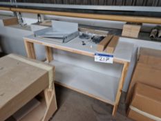 Two Tier Wooden Workbench, approx. 1.6m x 0.55m x 0.8mPlease read the following important