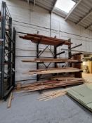 One Bay of Five Tier Cantilever Racking, approx. 5.3m x 1.5m x 4.5m (Reserve removal until