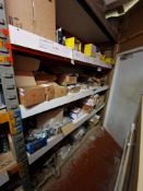 Contents to One Bay of Racking, including Drawer Runners, Bolts, Plastic Feet, Plastic Trim, Dust