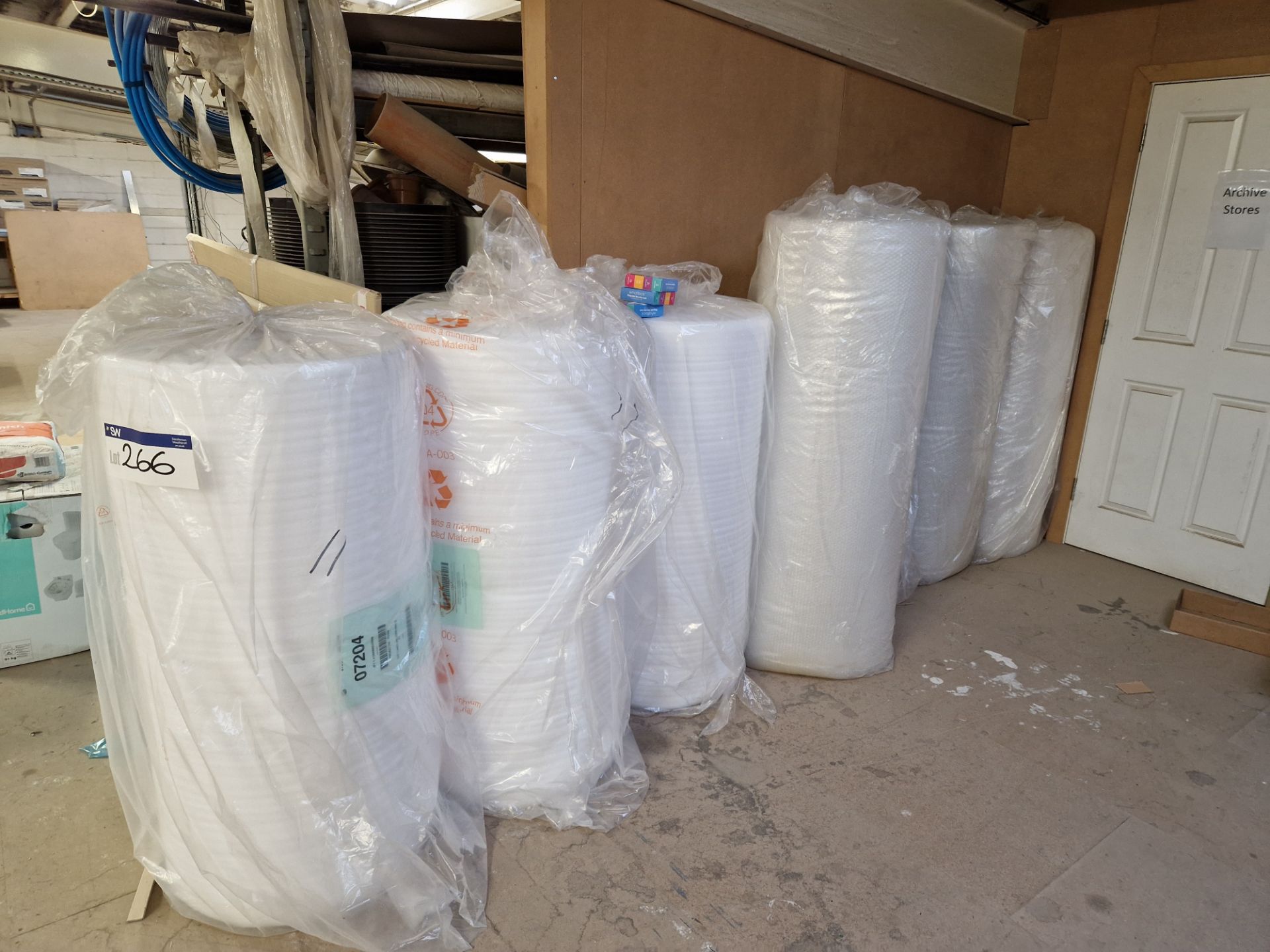 Three Rolls of 1200mm x 300mm Foam Packing Material and Four Rolls of BubblewrapPlease read the